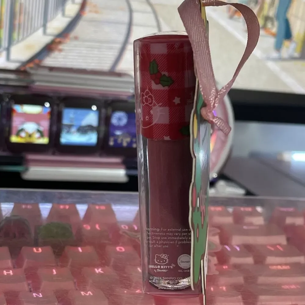 The Creme Shop Hello Kitty Christmas Lip Oil Tinted Jelly Crystal Rose Sanrio